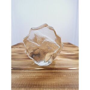 CREAZIONI SILVESTRI Aquarium Angel Fish in Crystal Glass Paper Weight‎  Italy